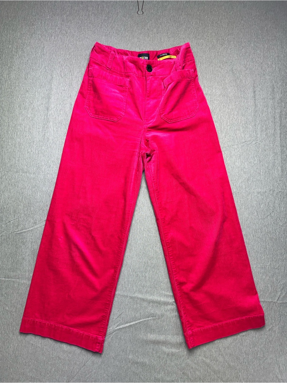 Anthropologie Maeve Colette Fuchsia Corduroy Wide Leg Pants 27
